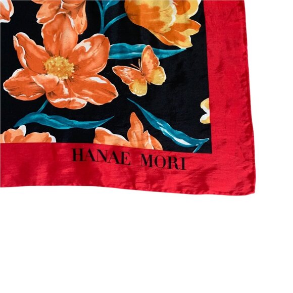 Vintage Hanae Mori Vibrant Floral Silk Scarf - Picture 2 of 6